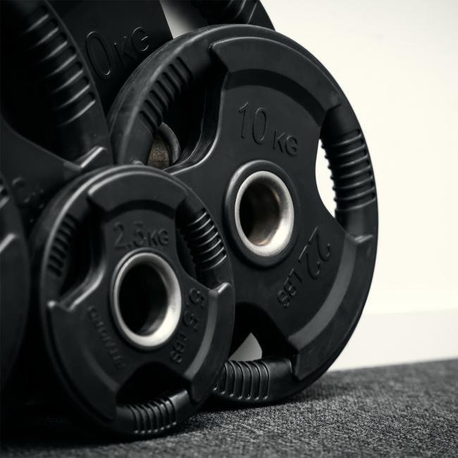 Viktskiva 10 kg, FitNord Tri-Grip Svart G2