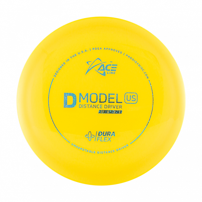 Prodigy Disc ACE Line D Modell US DuraFlex Frisbee Golf Disc, Gul