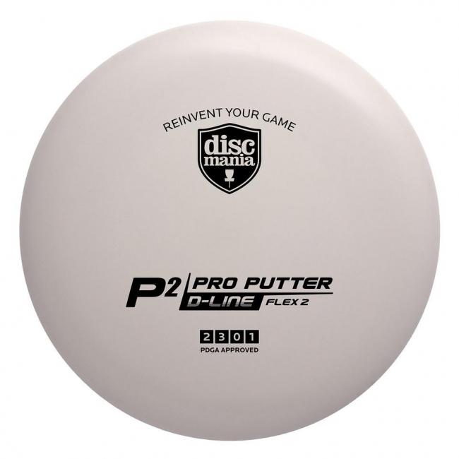 Discmania D-line P2 (Flex 2) Frisbee Golf Disc Vit