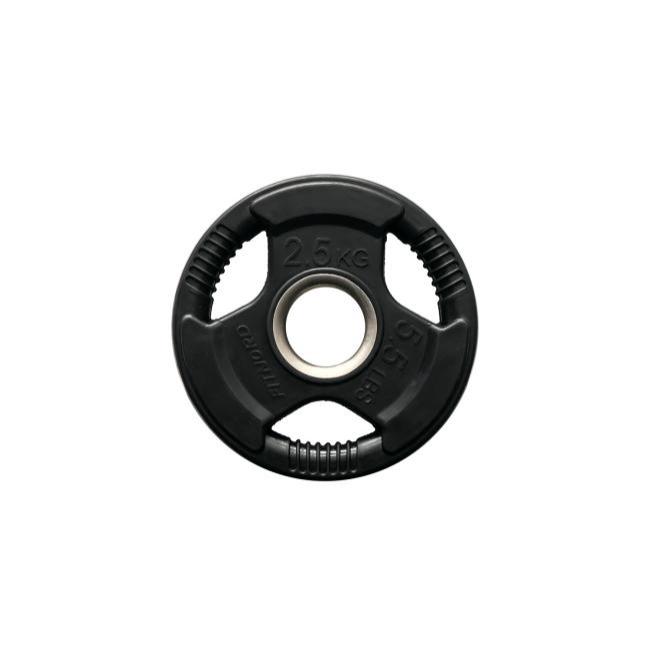 Viktskiva 2,5 kg, FitNord Tri-Grip Svart G2