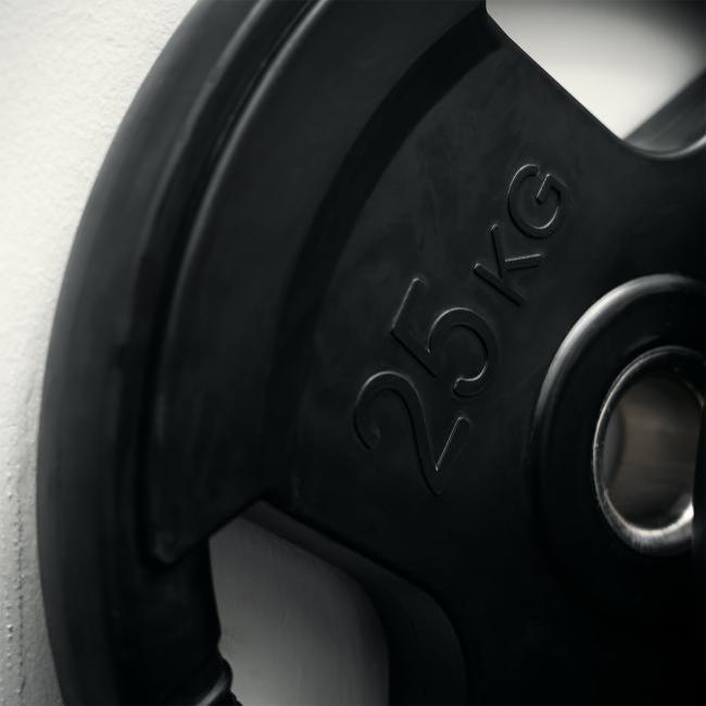 Viktskiva 25 kg, FitNord Tri-Grip Svart G2