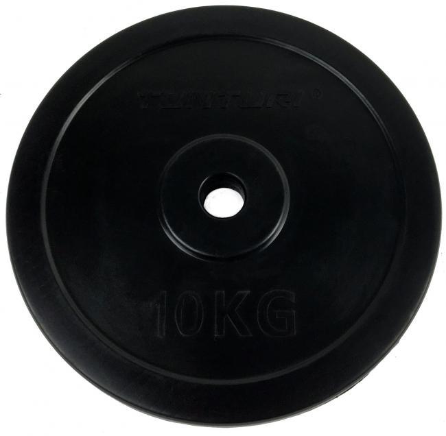 Gummerad viktskiva 30 mm, 10 kg, Tunturi