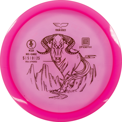 Yikun Phoenix Line Kui Frisbee golf disc, rosa
