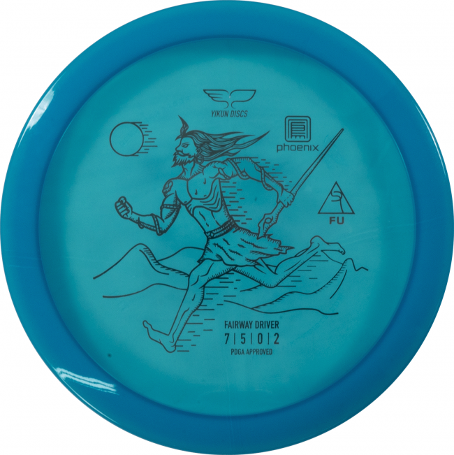 Yikun Phoenix Line Fu Frisbee golf disc Blå