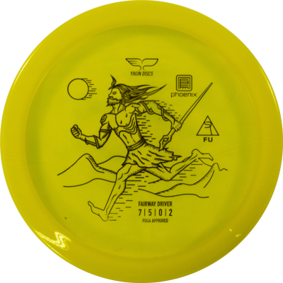 Yikun Phoenix Line Fu Frisbee golf disc, gul
