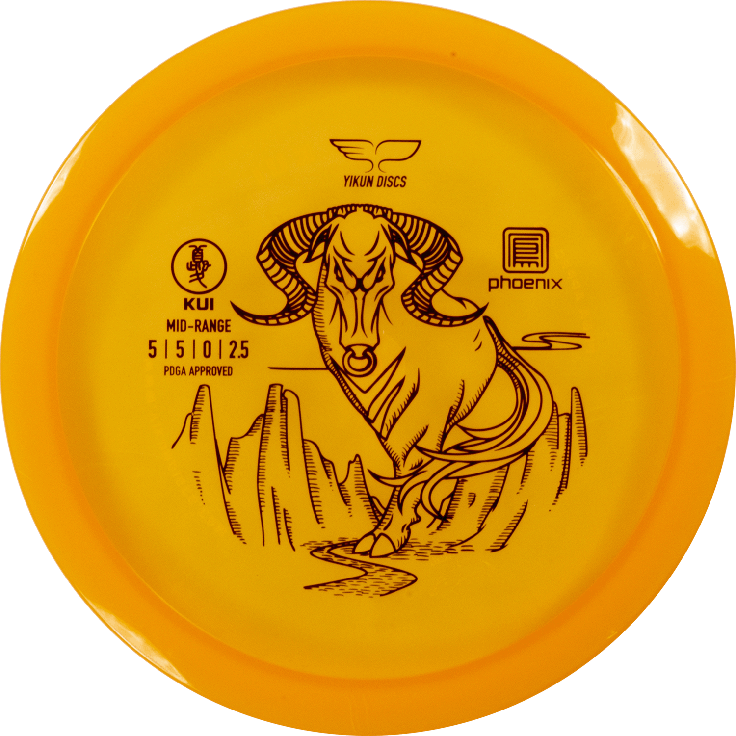 Yikun Phoenix Line Kui Frisbee golf disc, orange Sportproffsen.se