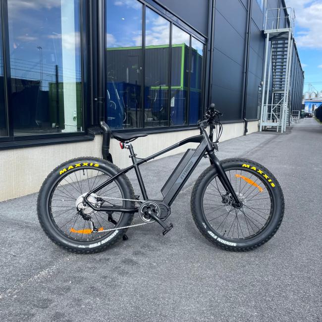**OUTLET STOCKHOLM** FitNord Rumble 1000 FatBike 26" Elcykel, Svart, 1008Wh, 46cm