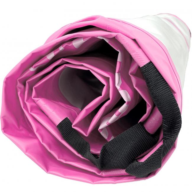 FitNord Airtrack luftvoltsbana 3 x 1 meter, rosa