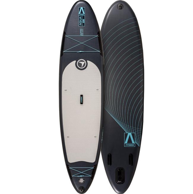 FitNord Aqua 330 SUP-lautasetti, musta (kantavuus 150 kg, lasikuitumela)