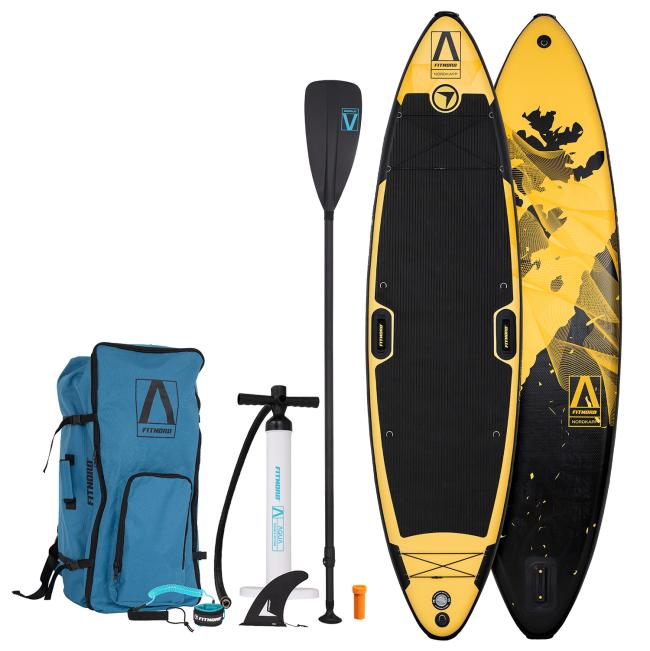 FitNord Aqua Leaf 340 SUP-br&auml;dset, Nordkapp (svart-gul)