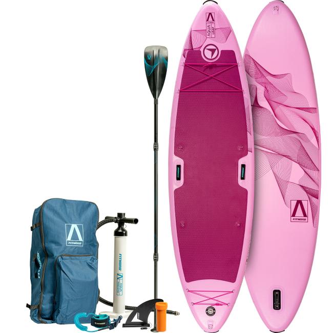 FitNord Aqua Leaf 340 SUP-brädsats 2023 rosa