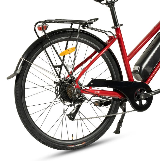 FitNord Ava 200 Elcykel, röd (540 Wh batteri) + ETT ÅR EXTRA GARANTI