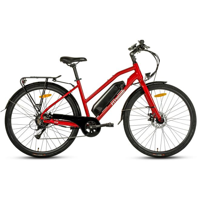 FitNord Ava 200 Elcykel, röd (540 Wh batteri) + ETT ÅR EXTRA GARANTI