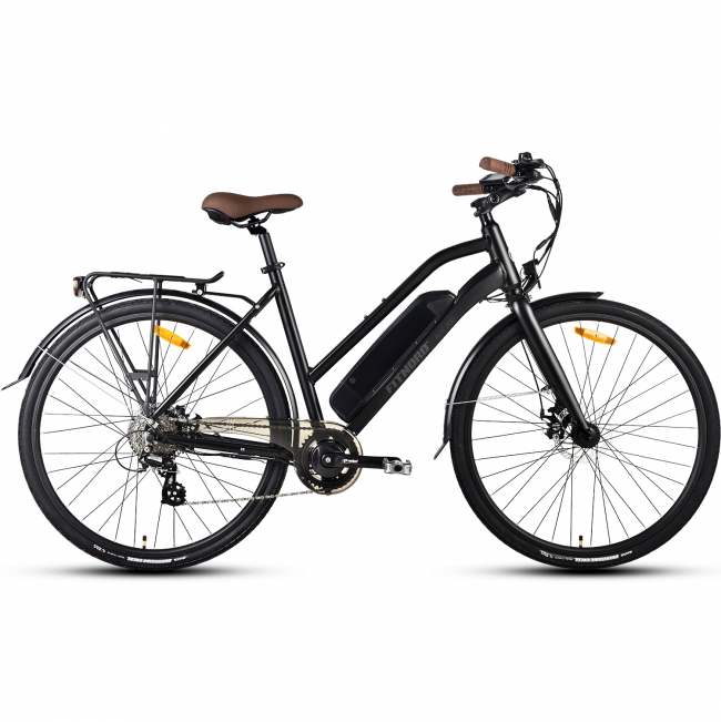 FitNord Ava 200 Elcykel, svart (540 Wh batteri) med ytterligare ett års garanti