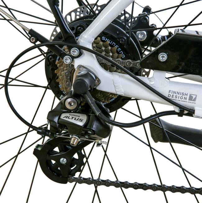 FitNord Ava 200 Elcykel 2023, vit (540 Wh batteri)