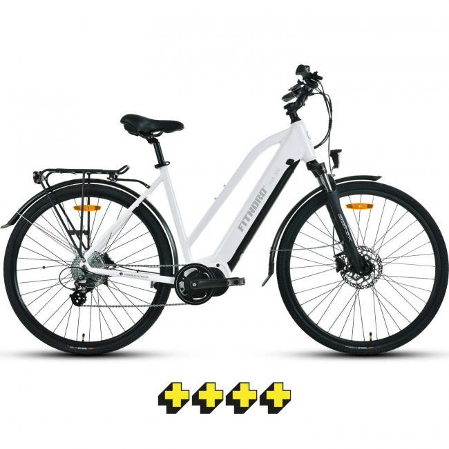 FitNord Ava 500 Elcykel, vit (612 Wh batteri)