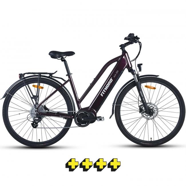 FitNord Ava 500 Compact Elcykel, lila (612 Wh batteri)