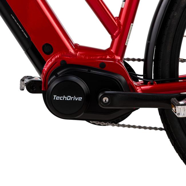 FitNord Ava 500 Elcykel 2023, röd (630 Wh batteri)