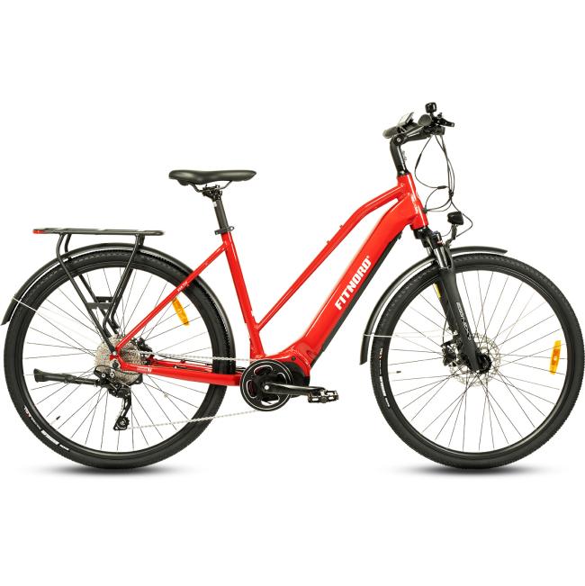 FitNord Ava 700 Elcykel 2023 röd (720 Wh batteri)