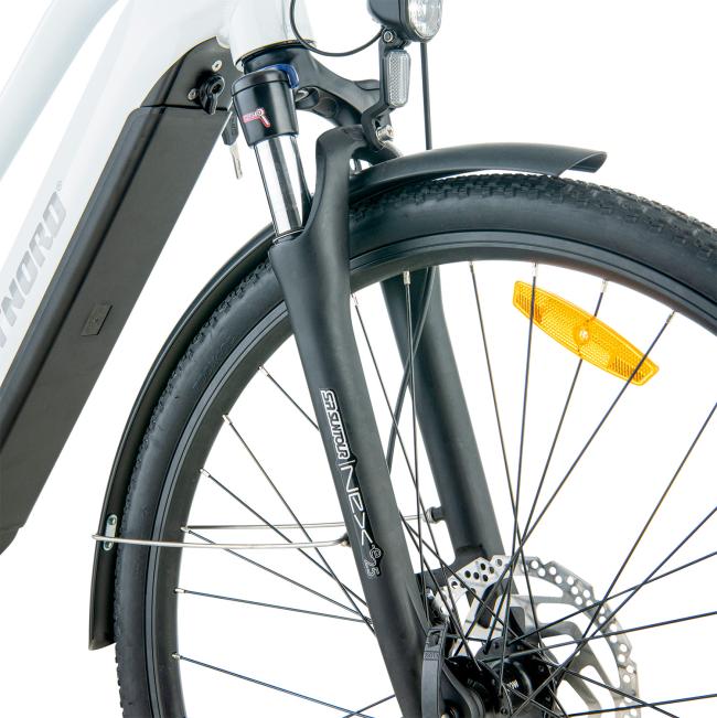 FitNord Ava 700 Elcykel 2023, vit (720 Wh batteri)
