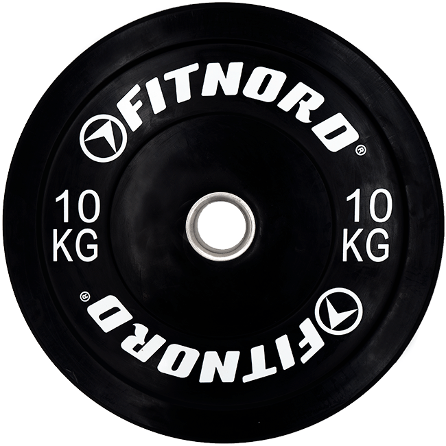 Viktskiva Bumper Black 10 kg FitNord