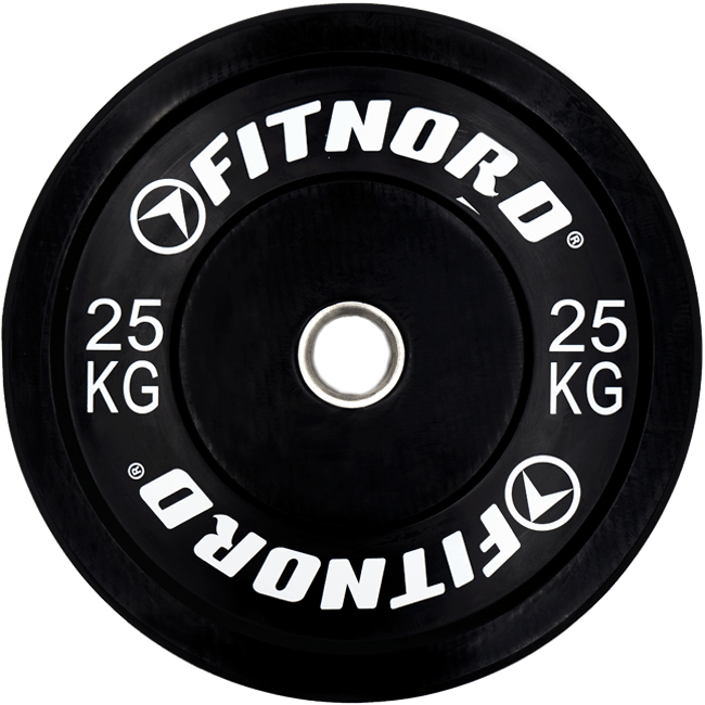 Viktskiva Bumper Black 25 kg FitNord