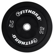FitNord Bumper Black Viktskiva 10 kg