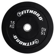 FitNord Bumper Black Viktskiva 15 kg