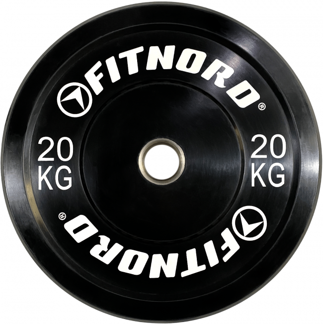 Viktskiva Bumper Black 20 kg FitNord