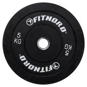 FitNord Bumper Black Viktskiva 5 kg