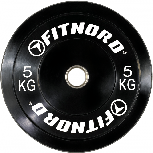 FitNord Viktskiva Bumper Black 5 kg