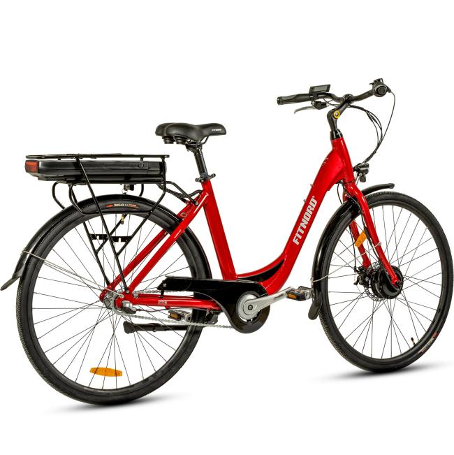 FitNord Classic 200 Elcykel 2023, röd (540 Wh batteri)