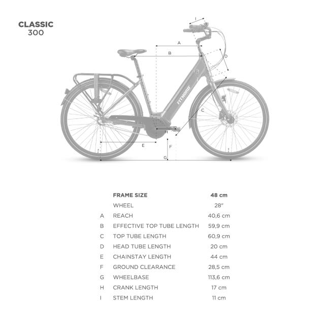 Fitnord Classic 300 Elcykel 2023, vit (504 Wh batteri)