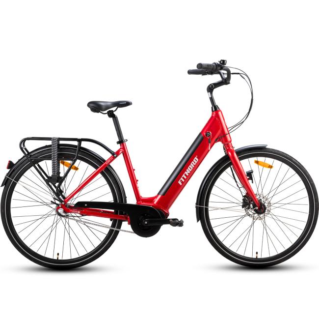 Fitnord Classic 300 Elcykel röd (504 Wh batteri)