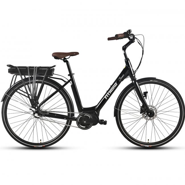 FitNord Classic 500 Elcykel Svart (612 Wh högkapacitetsbatteri)