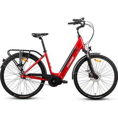 FitNord Classic 500 Elcykel 2023, röd (630 Wh högkapacitetsbatteri)