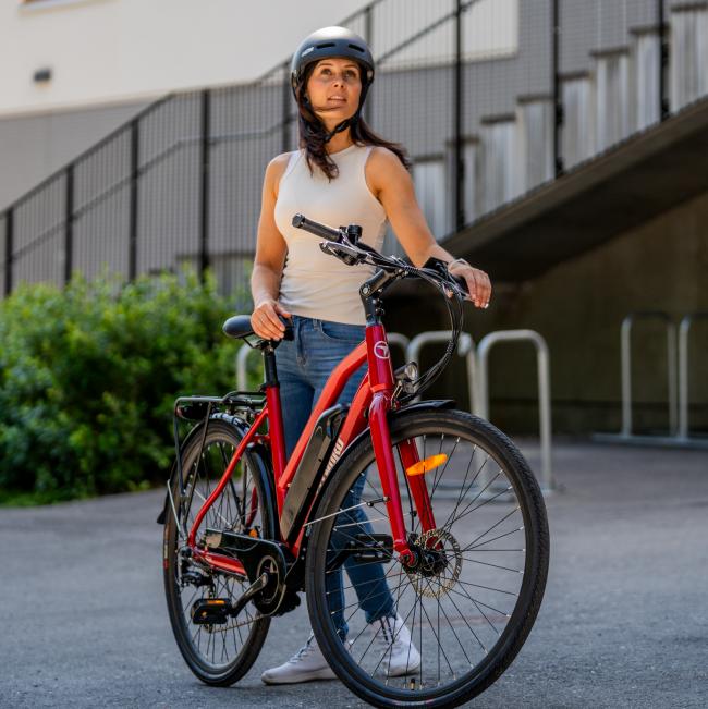 FitNord Ava 200 Elcykel 2023, röd (540 Wh batteri)