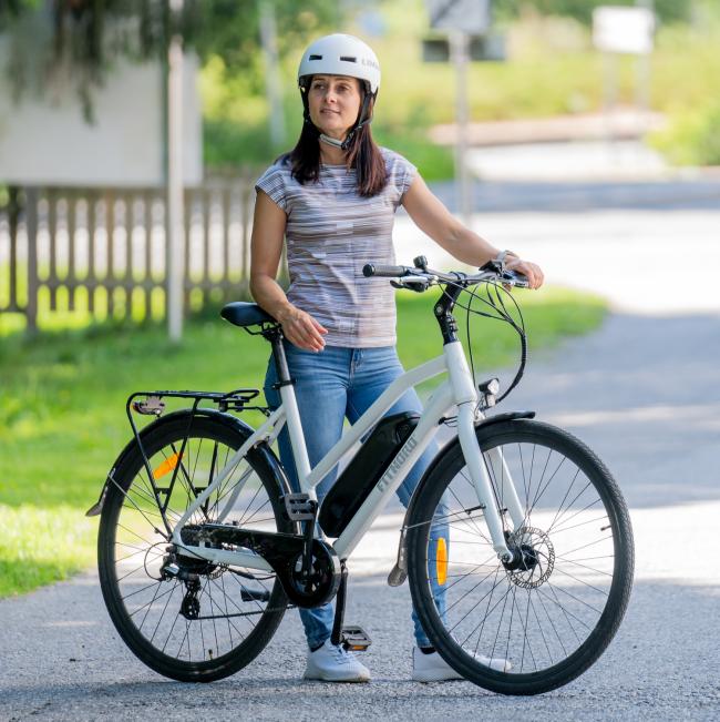 FitNord Ava 200 Elcykel 2023, vit (540 Wh batteri)