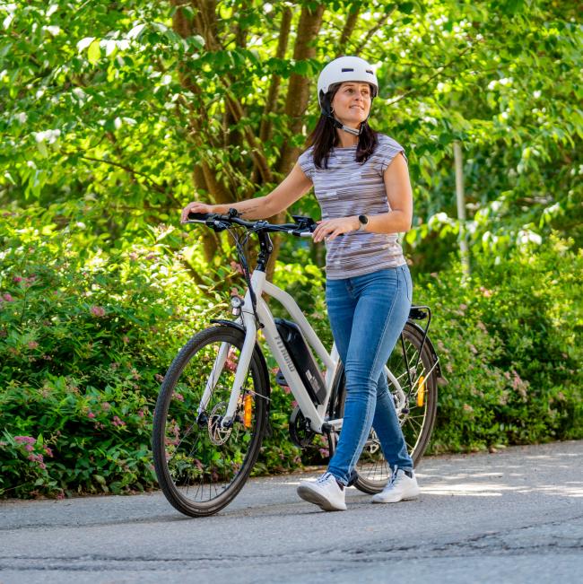 FitNord Ava 200 Elcykel 2023, vit (540 Wh batteri)