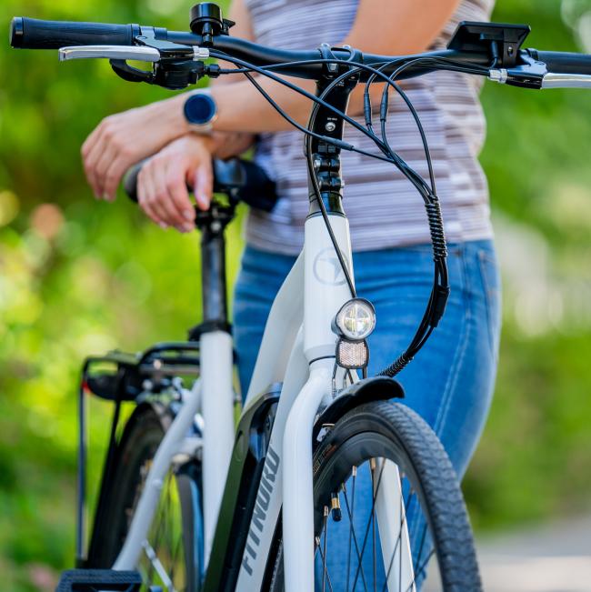 FitNord Ava 200 Elcykel 2023, vit (540 Wh batteri)