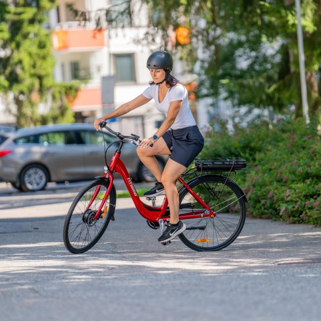 FitNord Classic 200 Elcykel, röd (540 Wh batteri) + ETT ÅR EXTRA GARANTI