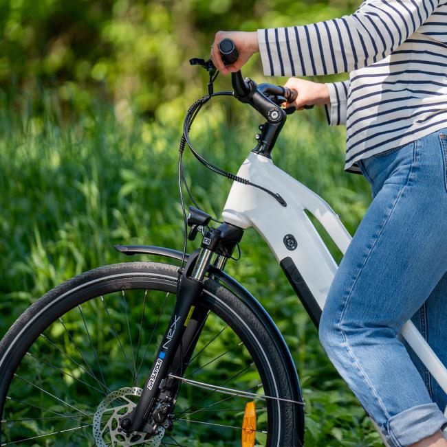 Fitnord Ava 300 Elcykel 2023, vit (720Wh batteri)