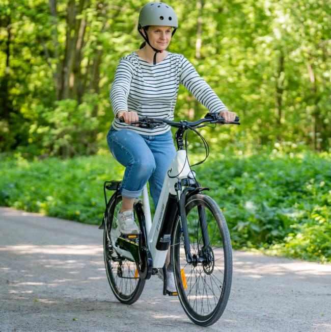 Fitnord Ava 300 Elcykel, vit (720 Wh batteri) + ETT ÅR EXTRA GARANTI