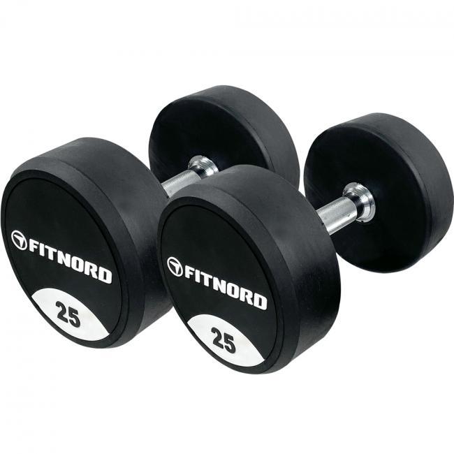 Gummerad hantel 25 kg (par), FitNord **sekunda vara**