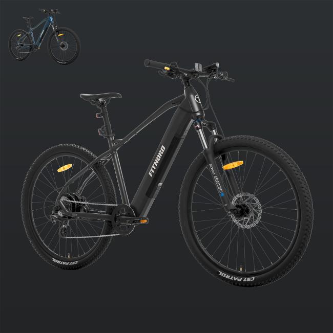FitNord Ranger 300 Elmountainbike 2024, svart (720 Wh batteri)