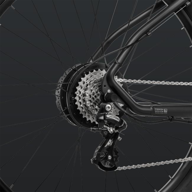 FitNord Ranger 300 Elmountainbike 2024, svart (720 Wh batteri)