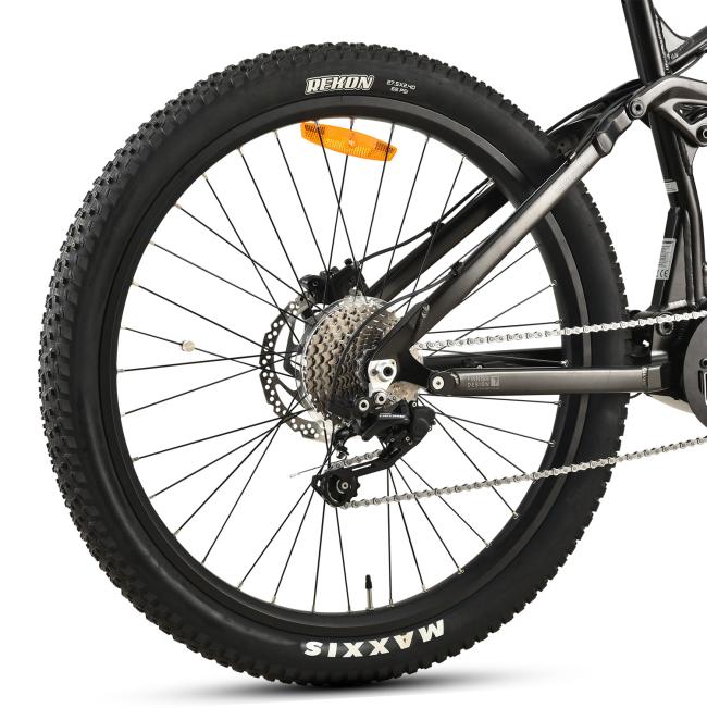 FitNord Ranger 700FS heldämpad Elmountainbike 2023, svart (720 Wh batteri)