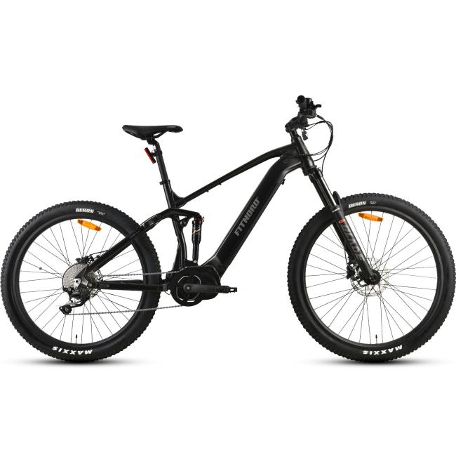 FitNord Ranger 700FS heldämpad Elmountainbike 2023 svart (720 Wh batteri)