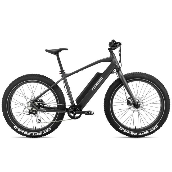 FitNord Rumble 300 Elfatbike 2024, svart (720 Wh batteri)