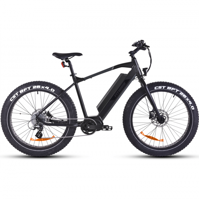 FitNord Rumble 500 FatBike 26″ Elcykel Svart (690 Wh batteri)